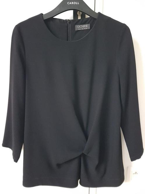 Giovane zwarte blouse driekwart mouw maat 38, Kleding | Dames, Blouses en Tunieken, Zo goed als nieuw, Maat 38/40 (M), Zwart, Ophalen of Verzenden