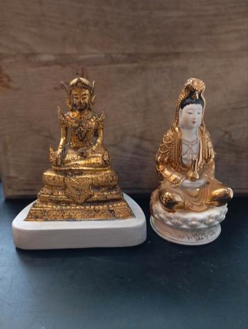 Boeddha figuren, brons / keramiek  beschikbaar voor biedingen