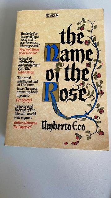 boek The name of the rose Engelstalig beschikbaar voor biedingen