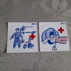 2 oude stickers Rode Kruis ., Verzamelen, Stickers, Ophalen of Verzenden