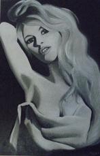 Brigitte Bardot 2 groot olieschilderij (75x115 cm), Ophalen of Verzenden