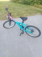 B'TWIN Kinderfiets 20 inch –Voor 6-9 jaar –Turquoise/fuchsia, Ophalen, B-Twin, Zo goed als nieuw, Handrem