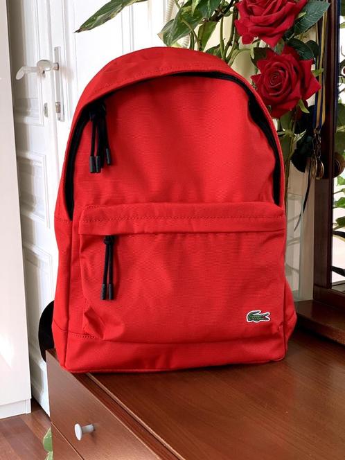 Lacoste - Sac à dos - Rouge, Handtassen en Accessoires, Tassen | Rugtassen, Nieuw, Overige merken, 25 tot 40 cm, 30 tot 45 cm