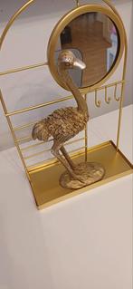 Goudkleurig sieraden display + struisvogel goud nieuw, Maison & Meubles, Accessoires pour la Maison | Miroirs, Comme neuf, Enlèvement
