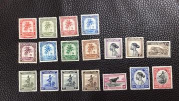 Belle série de timbres non utilisés du Congo belge