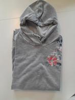 Yessica grijs hoodie borduursel sweater sweat-shirt kap S, Comme neuf, Yessica, Taille 36 (S), Enlèvement ou Envoi