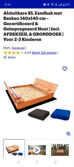 Afsluitbare XL zandbak (140x140cm), Kinderen en Baby's, Speelgoed | Buiten | Zandbakken, Ophalen