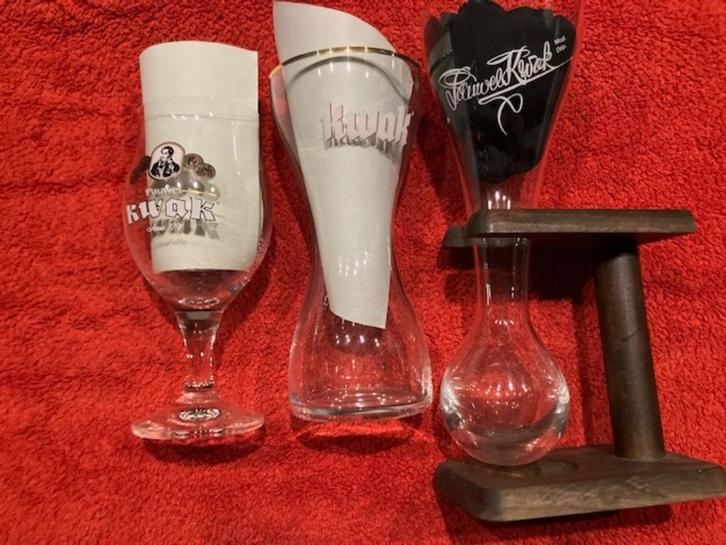 3 GLAZEN PAUWEL KWAK, Verzamelen, Glas en Drinkglazen, Zo goed als nieuw, Bierglas, Ophalen of Verzenden