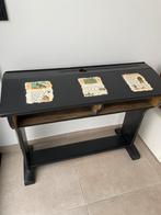 Vintage schoolbanje met bijzondere decoratie, Huis en Inrichting, Ophalen, Gebruikt, 50 tot 100 cm, Vintage