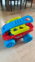Mega bloks wagentje met blokken, Ophalen, Zo goed als nieuw