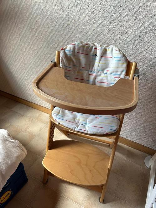 Safety 1st Houten kinderstoel, Kinderen en Baby's, Kinderstoelen, Gebruikt, Meegroeistoel, Aanschuifbaar, Afneembaar eetblad, Ophalen