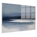 Paysage abstrait avec neige Peinture sur verre 105x70cm + Op, Antiquités & Art, Envoi