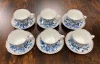 6 delig koffie tas + onderbordje BLEU DANUBE, Antiek en Kunst, Antiek | Servies compleet, Ophalen of Verzenden