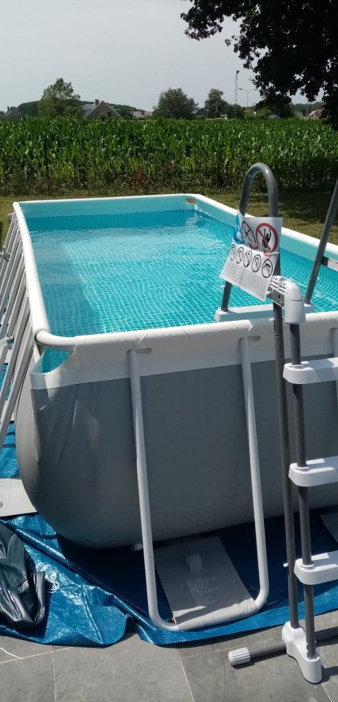 Intex Prism Frame zwembad: 400 x 200 x 104(120)cm+accesoires, Tuin en Terras, Zwembaden, Zo goed als nieuw, Opzetzwembad, 80 tot 120 cm