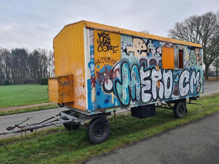 6m Warsco schaftwagen, pipowagen werf keet PVG papieren, Doe-het-zelf en Bouw, Overige Doe-Het-Zelf en Bouw, Ophalen