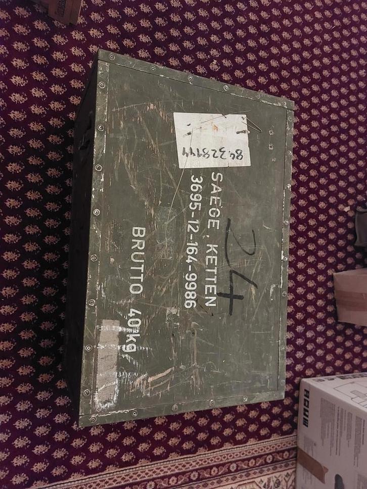 mooie stevige houten doos, Collections, Objets militaires | Général, Enlèvement ou Envoi