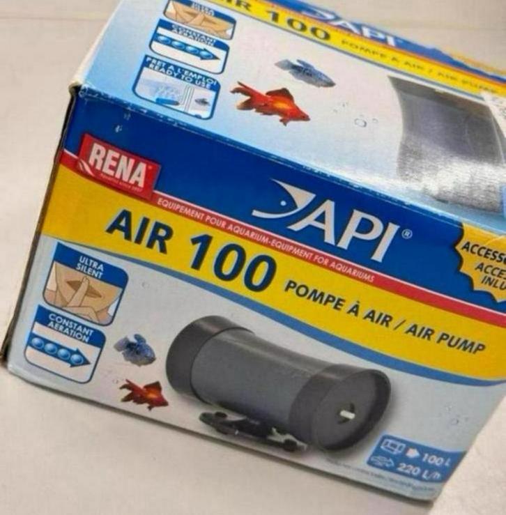 Luchtpomp voor Aquaria Aquarium API New Rena@air 100 NIEUW, Dieren en Toebehoren, Vissen | Aquaria en Toebehoren, Nieuw, Ophalen of Verzenden