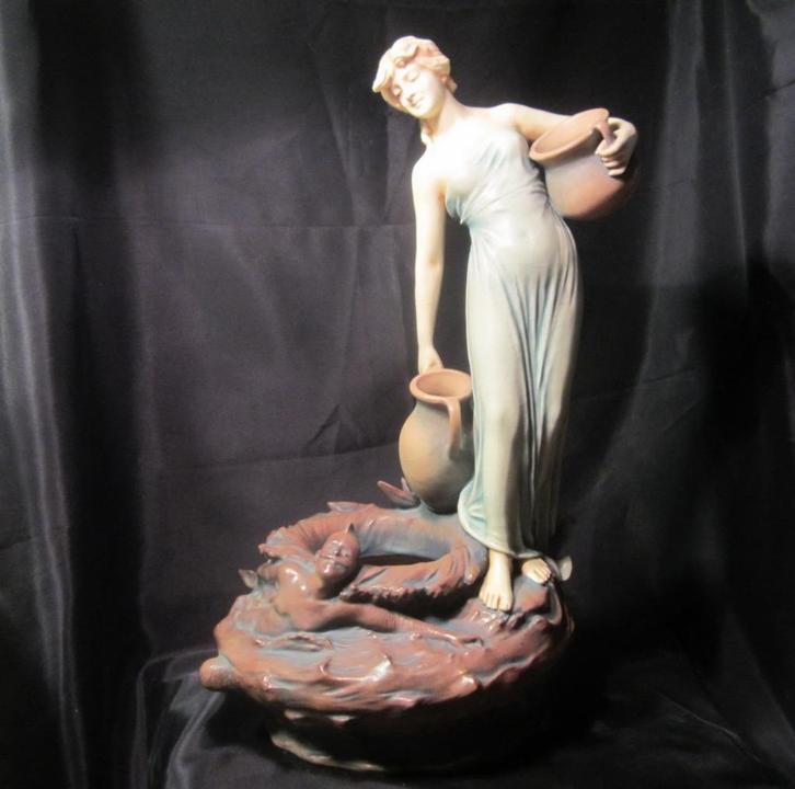 Art nouveau Bernard Bloch/Schoop figuur, Amphora, Antiek en Kunst, Antiek | Keramiek en Aardewerk, Ophalen of Verzenden