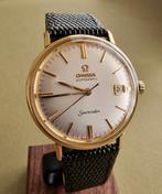 Vintage Omega Seamaster Automatic Date 18k Gold Cap, Ophalen, Zilver, Omega