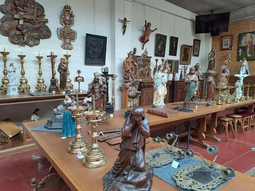 Waardevolle beelden in hout, terra cotta, steen, porselein,, Antiquités & Art, Antiquités | Objets religieux, Enlèvement