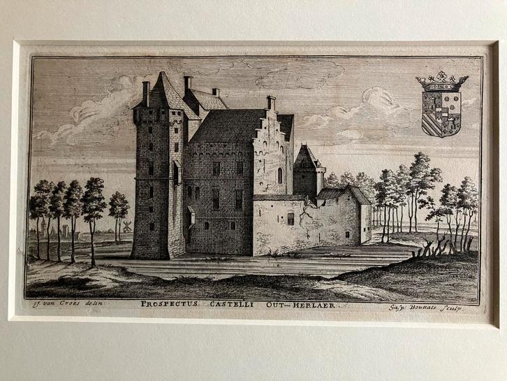 Prospectus Castelli Out-Herlaer - J. van Croes delin:, Antiek en Kunst, Kunst | Etsen en Gravures, Ophalen of Verzenden