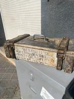 Vintage Munitiekist met Inscriptie - Decoratief & Authentiek, Ophalen of Verzenden, Zo goed als nieuw