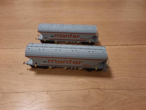 B-models 45345 - Set de 2 wagons céréaliers FS, Hobby & Loisirs créatifs, Trains miniatures | HO, Comme neuf, Wagon, Autres marques