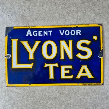 Emaille bord Lyons'tea beschikbaar voor biedingen