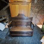 Banc - coffre sculplte en bon état, Enlèvement
