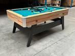 Pooltafel 6,5ft houtskleur met groen laken, Ophalen of Verzenden, Gebruikt, Pooltafel