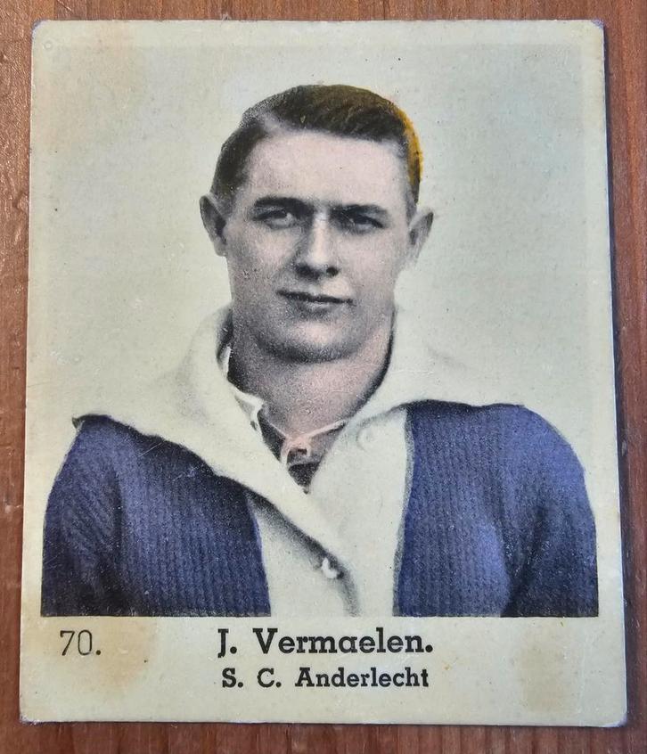 1935 Lecocq (pre panini) 70 J. Robert Vermaelen Anderlecht, Hobby en Vrije tijd, Stickers en Plaatjes, Zo goed als nieuw, Sticker