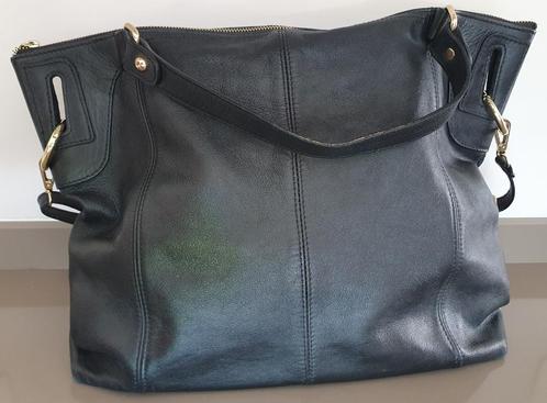 Sac à main en cuir noir - Véritable cuir d'Italie, Handtassen en Accessoires, Tassen | Damestassen, Gebruikt, Handtas, Zwart, Ophalen