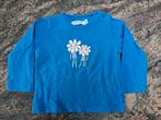 Mt 9m Blauwe T-shirt lange mouwen glinsterende bloemen, Meisje, Shirtje of Longsleeve, Gebruikt, Ophalen of Verzenden