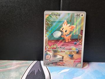 Carte Pokémon entièrement artistique Lillipup, Enlèvement ou Envoi, Neuf, Cartes en vrac, Foil