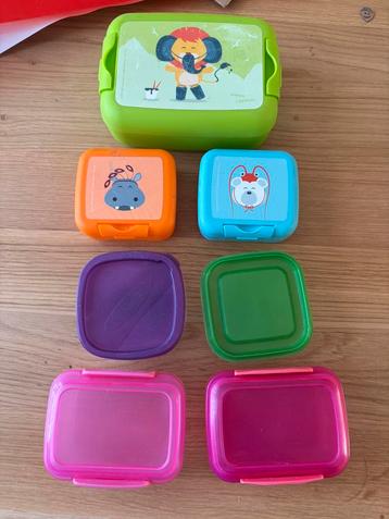 Lot de 7 boîtes pique-nique enfant – 5€, Enlèvement, Comme neuf