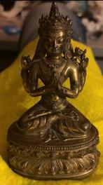 Himalaya-kunst - verguld brons, Avalokiteshvara, oud, 1800, Antiek en Kunst, Ophalen of Verzenden, Koper of Brons