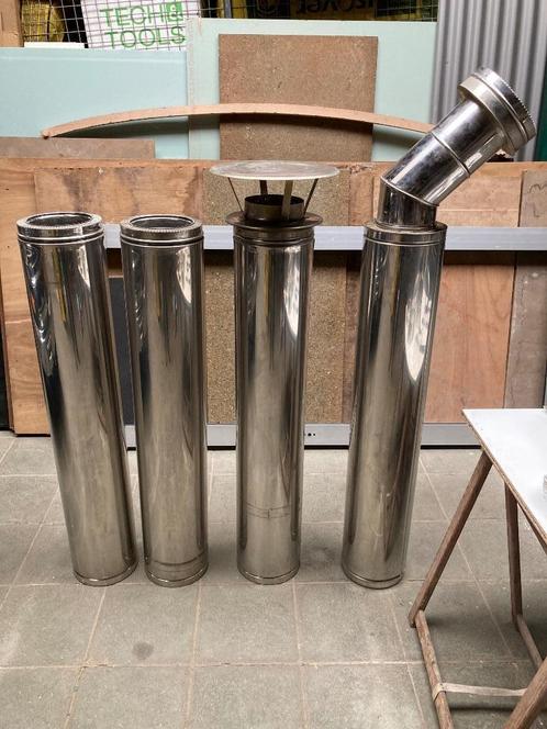 dubbelwandige inox rookgaskanaal ( merk POUJOULAT ), Doe-het-zelf en Bouw, Ventilatie en Afzuiging, Zo goed als nieuw, Ophalen