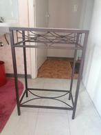 Bijzet tafeltje, Huis en Inrichting, Tafels | Sidetables, Ophalen, Gebruikt, 50 tot 100 cm, Glas
