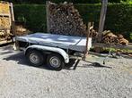 aanhanger dubbelasser 1400kg, Auto diversen, Aanhangers en Bagagewagens, Ophalen, Gebruikt