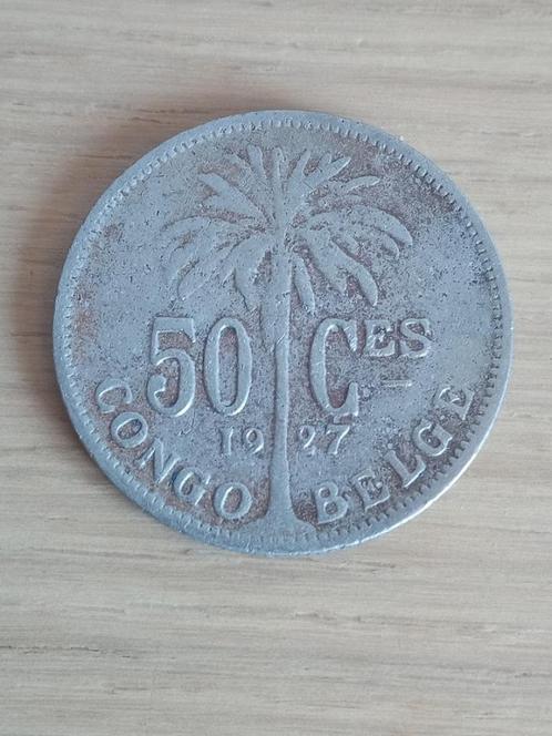 BELGISCH CONGO 50 Centimes 1927 Frans, Postzegels en Munten, Munten | Afrika, Losse munt, Overige landen, Ophalen of Verzenden