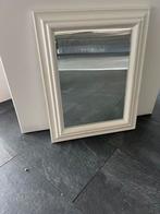 Spiegel met witte frame, Ophalen, Minder dan 50 cm, Vierkant, Zo goed als nieuw