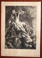 Prachtige grote ets. Kruisiging van Christus naar P.P.Rubens, Antiek en Kunst, Ophalen of Verzenden
