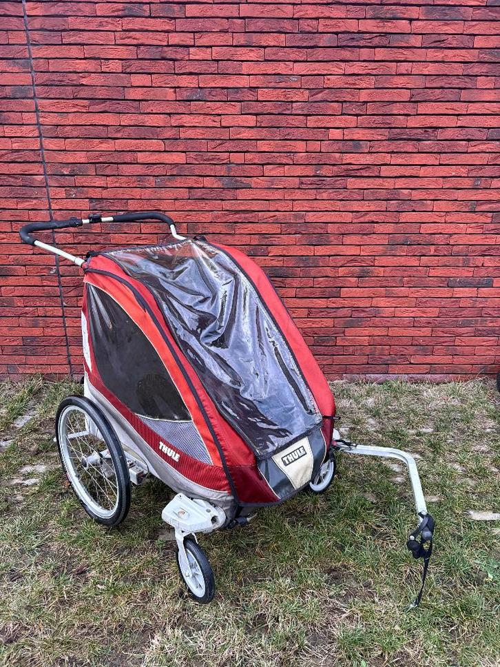 Fietskar Thule, Vélos & Vélomoteurs, Accessoires vélo | Remorques, Utilisé, Remorque pour enfant, Suspension, Pliable, Enlèvement