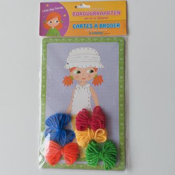 6 borduurkaarten om ook in te kleuren. Nieuw. beschikbaar voor biedingen