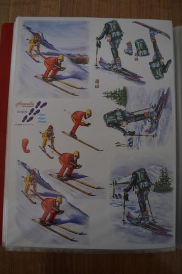 *Kaartje maken ( knipvel ) voor man skieën beschikbaar voor biedingen