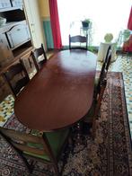 Verstelbare eiken eettafel, Huis en Inrichting, Tafels | Eettafels, Ophalen, Zo goed als nieuw, Eikenhout