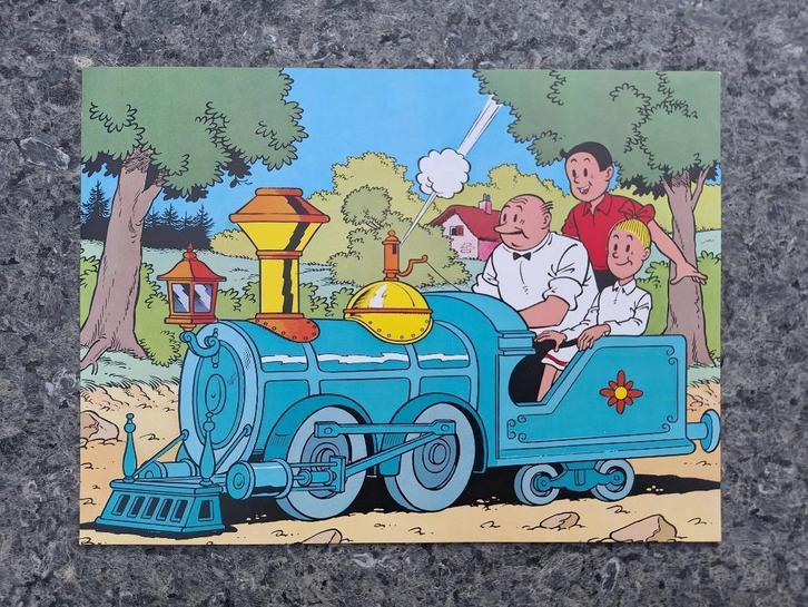 Vandersteen Suske en Wiske - Prent Locomotief (1984), Verzamelen, Stripfiguren, Zo goed als nieuw, Plaatje, Poster of Sticker