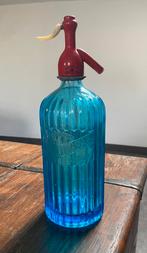 1891 vintage blue glass spuitwater fles, Enlèvement ou Envoi