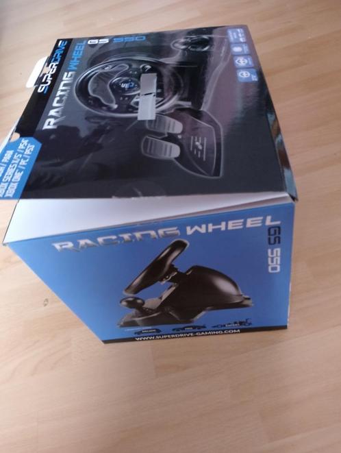 Volant superdrive GS550 avec pédalier consoles* + PC, Computers en Software, Joysticks, Zo goed als nieuw, Ophalen of Verzenden