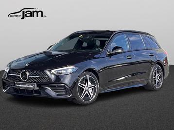 Mercedes-Benz C 300 e AMG/Pano/Bur/Mass, Auto's, Automaat, Zwart, 4 cilinders, Zwart